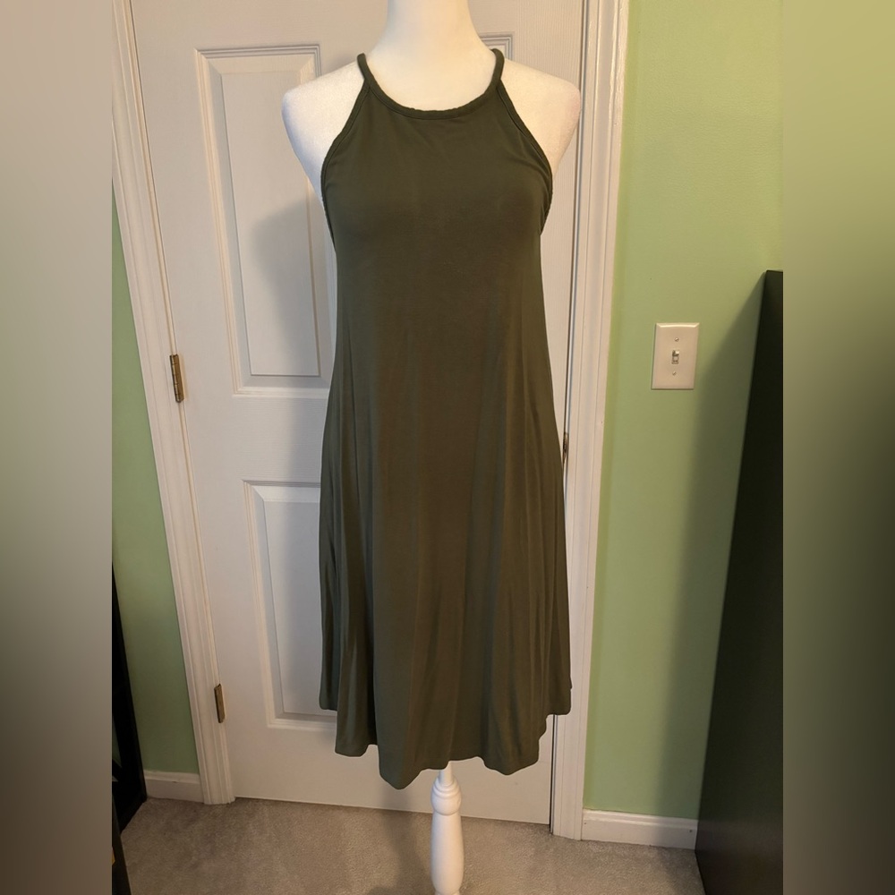 Old Navy Olive Green Midi Dress